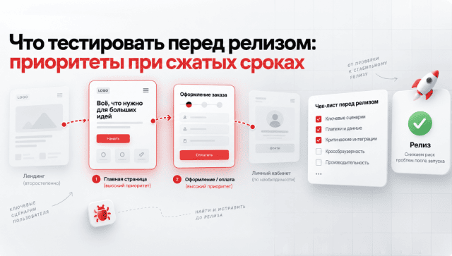 Что тестировать перед релизом: приоритеты при сжатых сроках