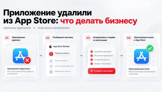 Приложение удалили из App Store: что делать бизнесу